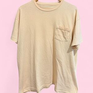 Unbranded Men's Yellow and Cream T-shirt